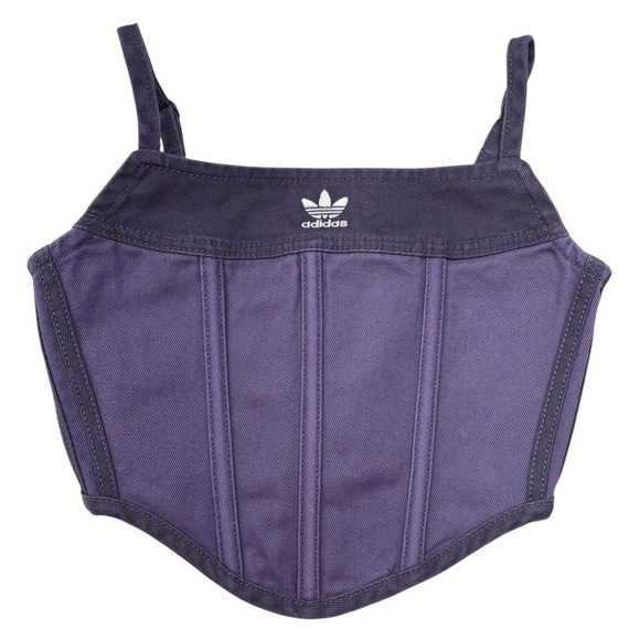 adidas Originals Tops - adidas Originals Ksenia Schnaider Denim Corset Purple Size 2